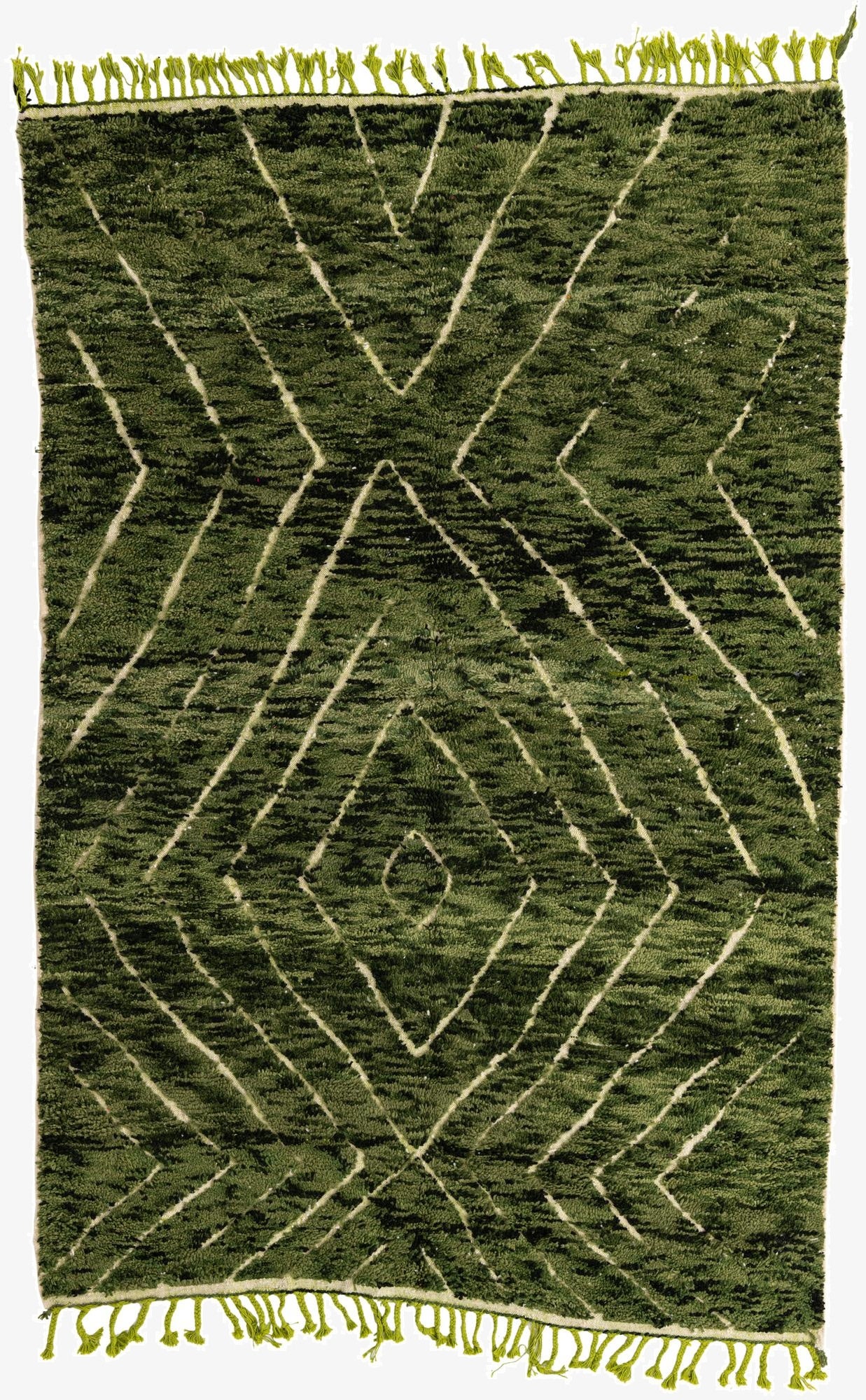  6' 9 x 10' 3  Hand Knotted Moroccan Wool Rug