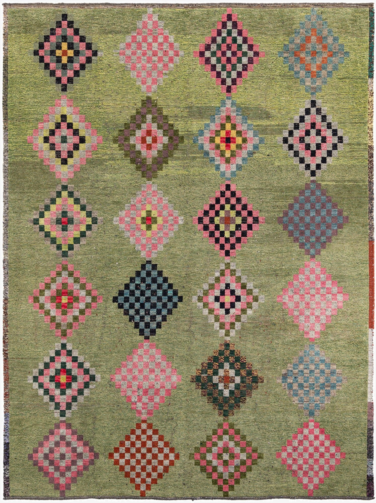  9' 2 x 12' 4  Hand Knotted Moroccan Wool Rug