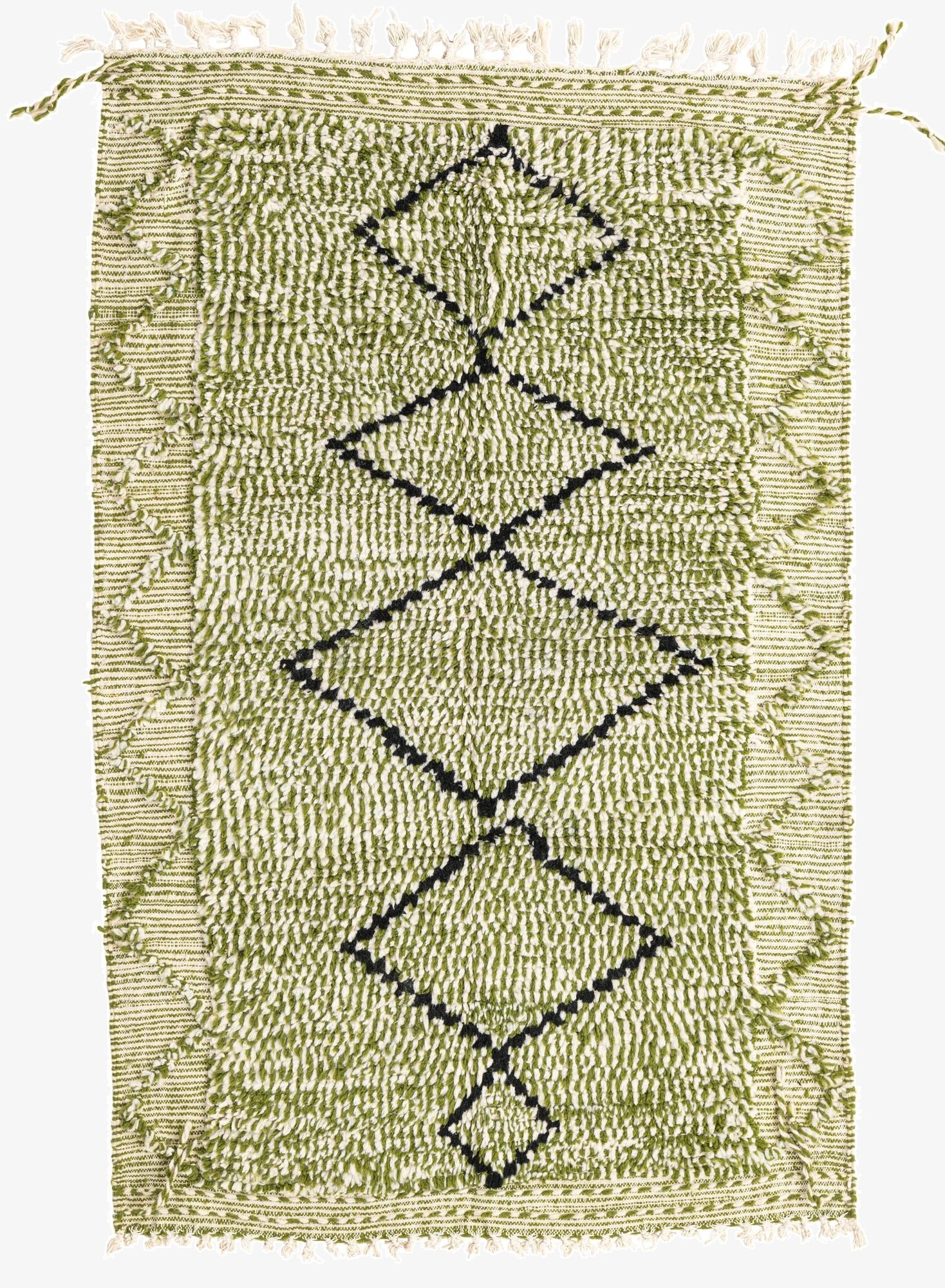  4' 3 x 6' 6  Hand Knotted Moroccan Wool Rug