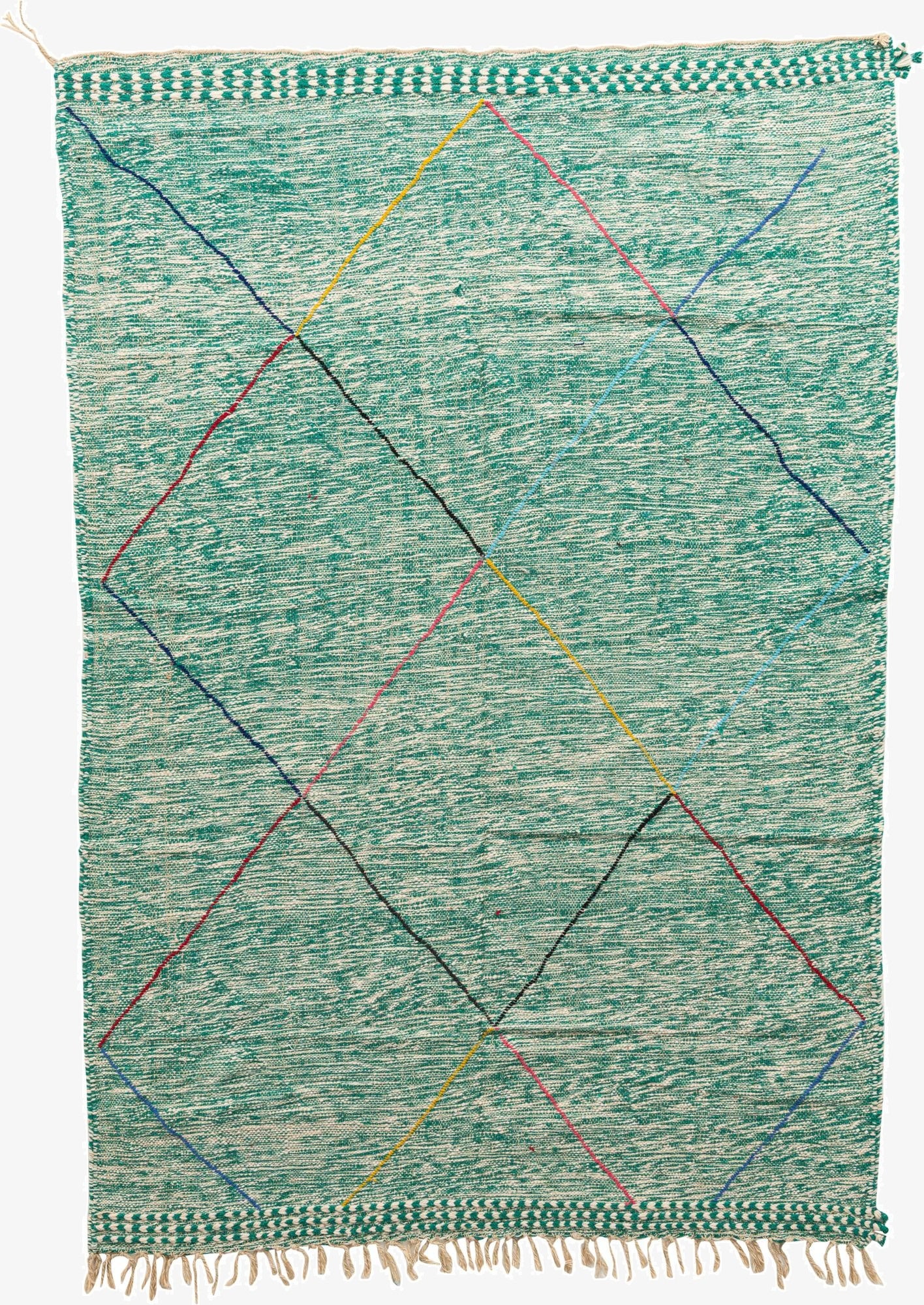  6' 5 x 9' 6  Hand Knotted Moroccan Wool Rug