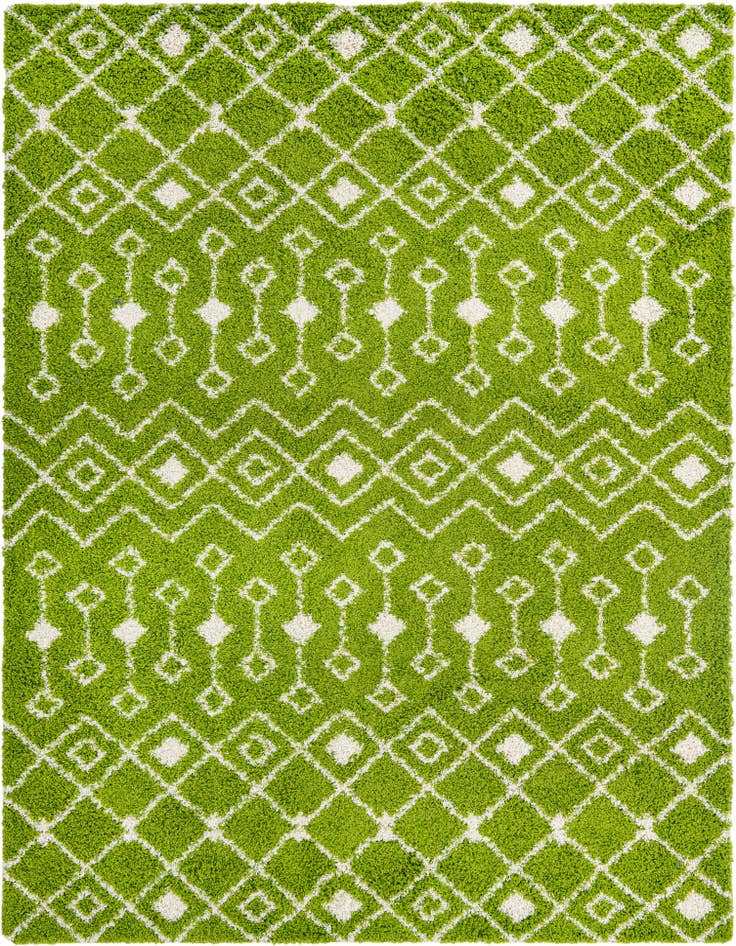 Detail image of  10' x 13' Moroccan Trellis Shag Rug