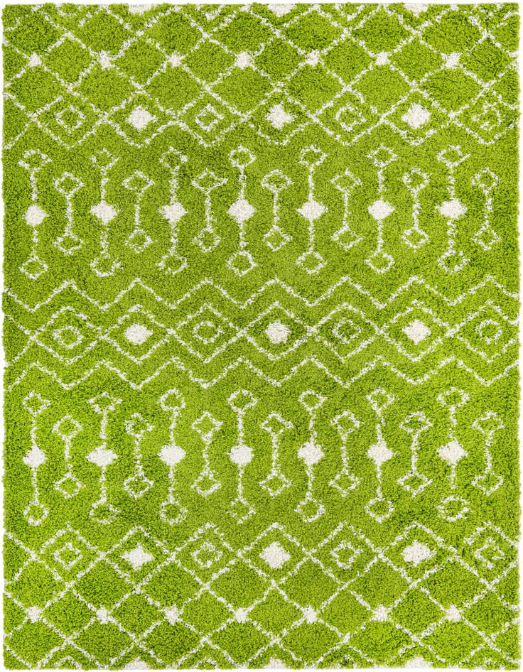 Detail image of 7' 10 x 10' Moroccan Trellis Shag Rug