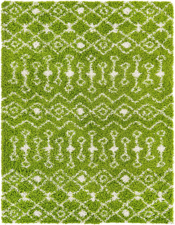 Detail image of  5' 3 x 8' Moroccan Trellis Shag Rug