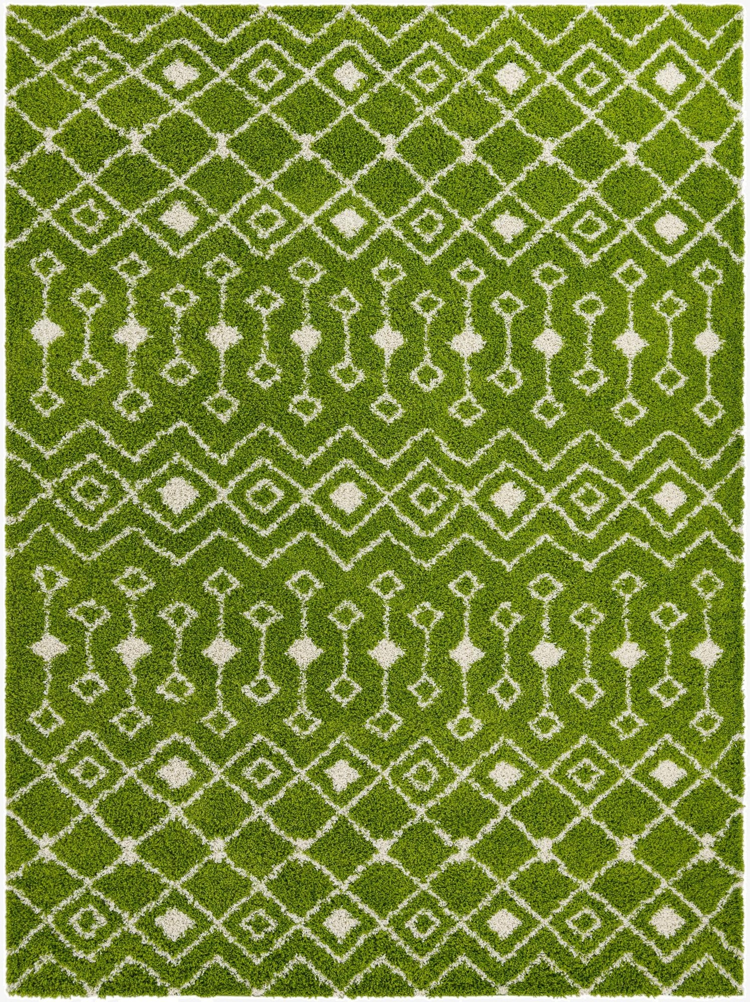  10' x 14' Moroccan Trellis Shag Rug