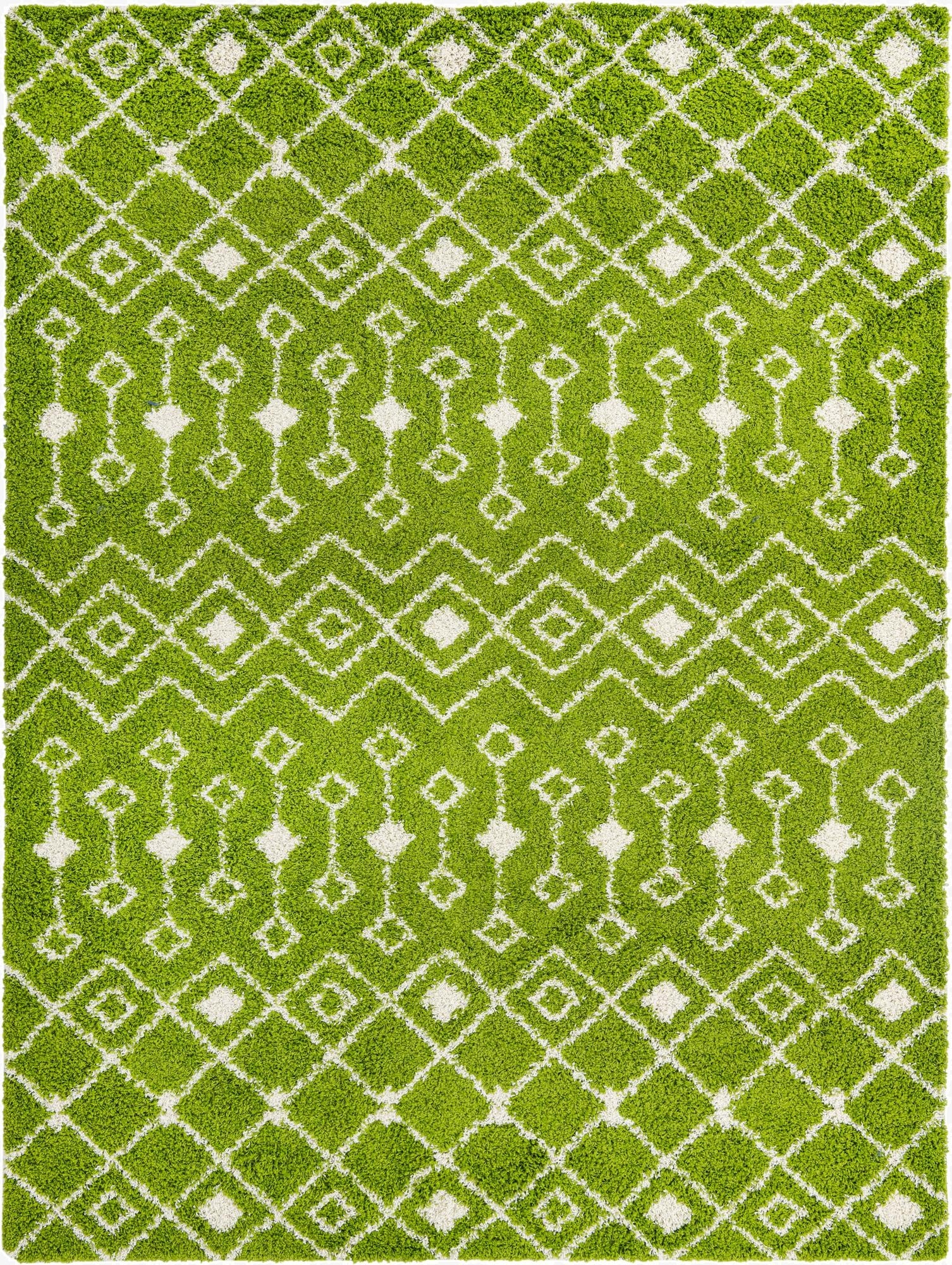  10' x 13' Moroccan Trellis Shag Rug