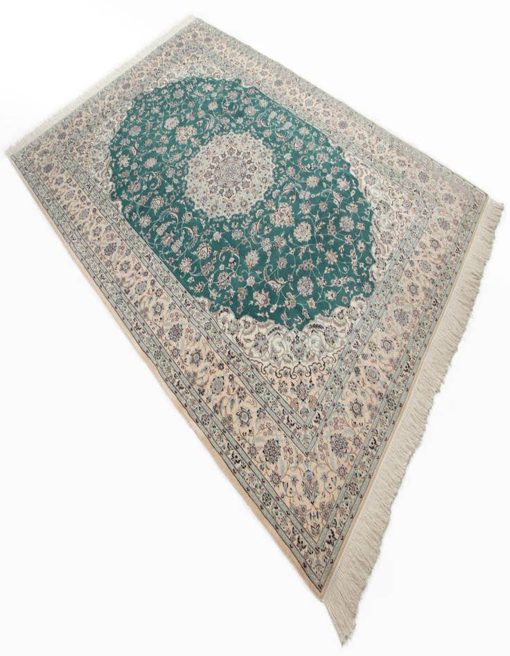 Detail image of  7' 1 x 10' 4  Hand Knotted Nain Persian Rug