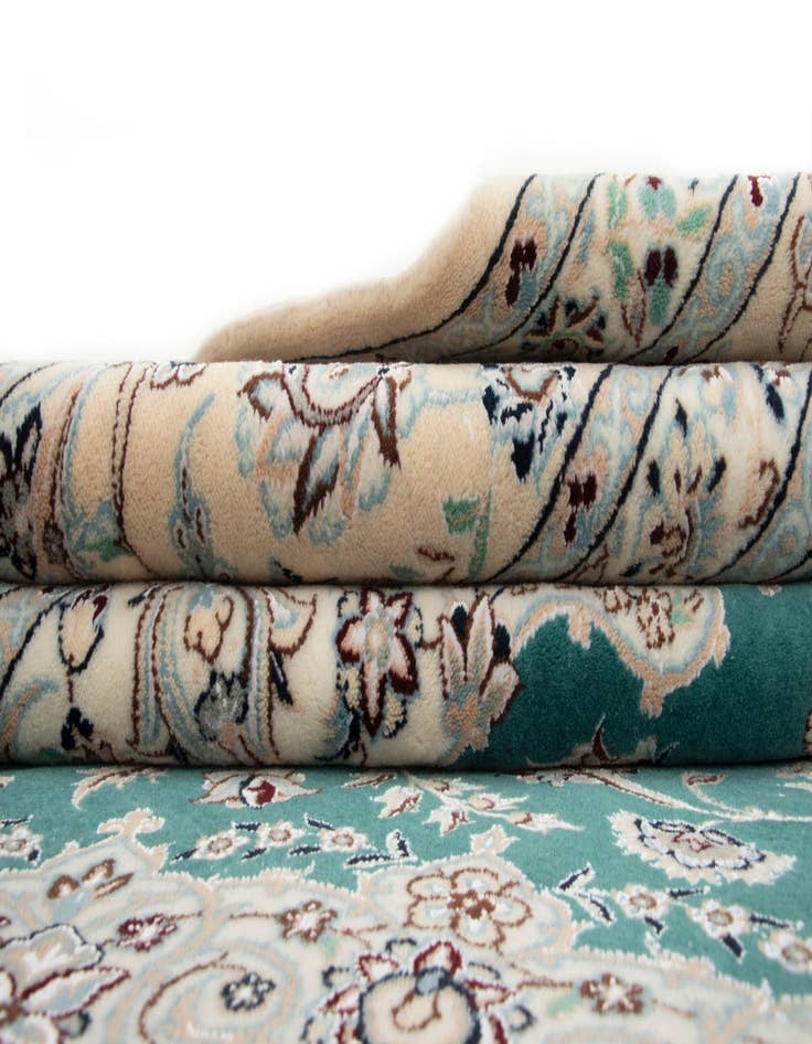 Detail image of  7' 1 x 10' 4  Hand Knotted Nain Persian Rug