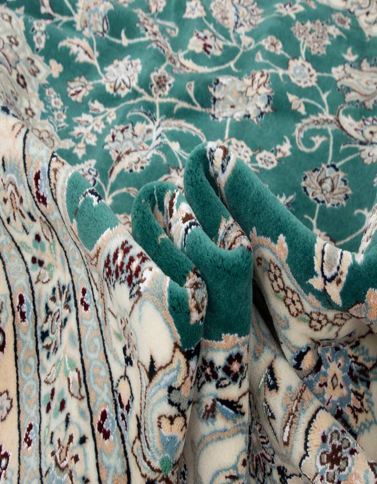 Detail image of  7' 1 x 10' 4  Hand Knotted Nain Persian Rug