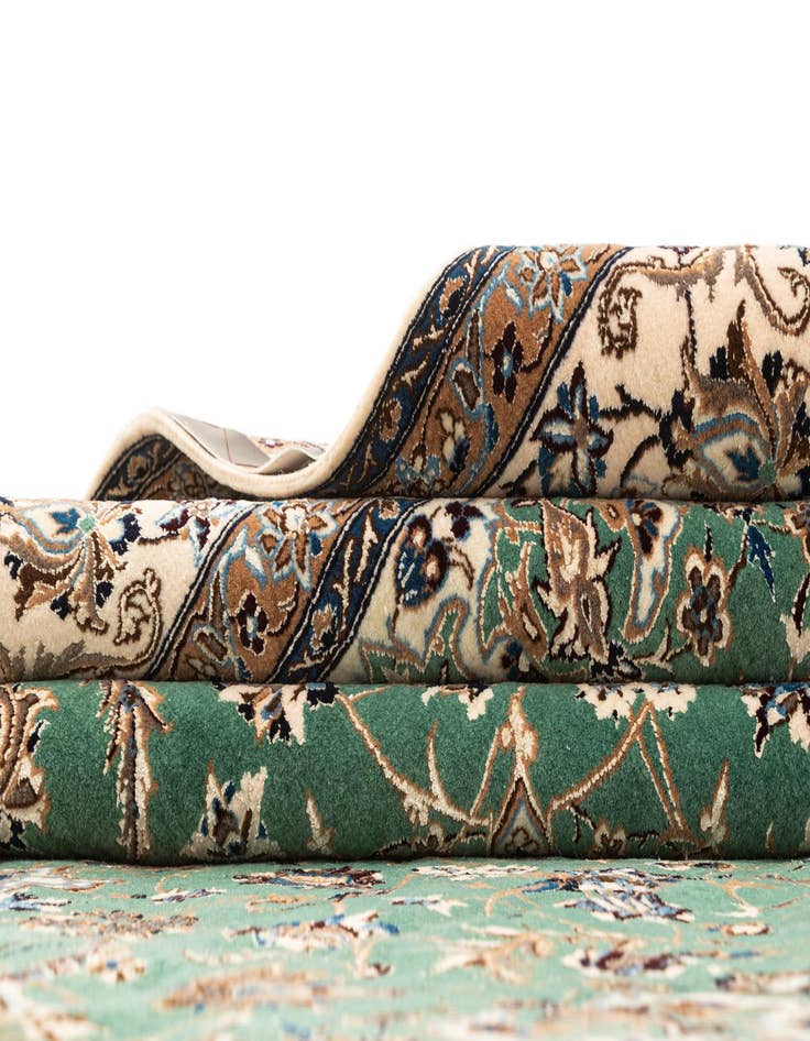 Detail image of  6' 7 x 9' 10  Hand Knotted Nain Rug