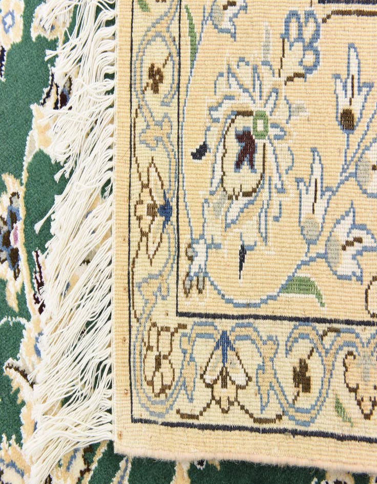 Detail image of  5' 2 x 8' 4  Hand Knotted Nain Persian Rug