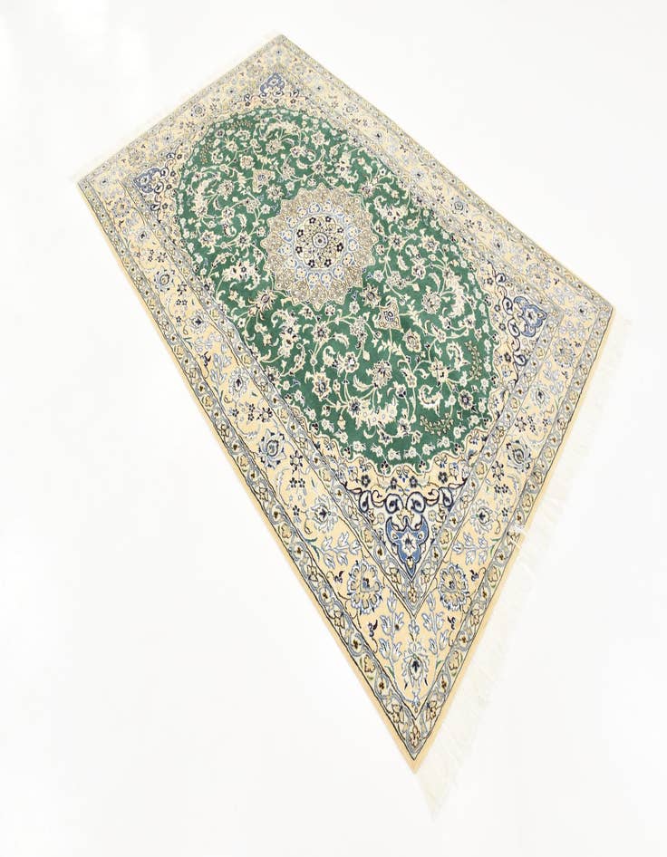 Detail image of  5' 2 x 8' 4  Hand Knotted Nain Persian Rug