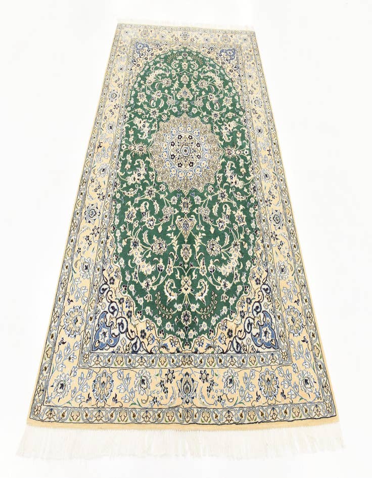 Detail image of  5' 2 x 8' 4  Hand Knotted Nain Persian Rug