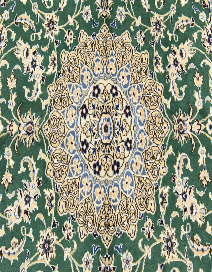 Detail image of  5' 2 x 8' 4  Hand Knotted Nain Persian Rug