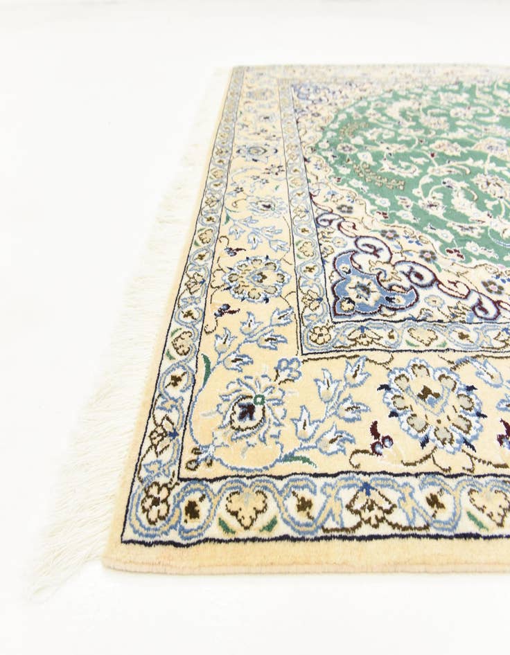 Detail image of  5' 2 x 8' 4  Hand Knotted Nain Persian Rug