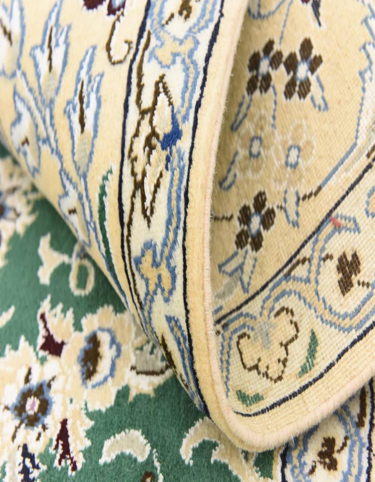 Detail image of  5' 2 x 8' 4  Hand Knotted Nain Persian Rug