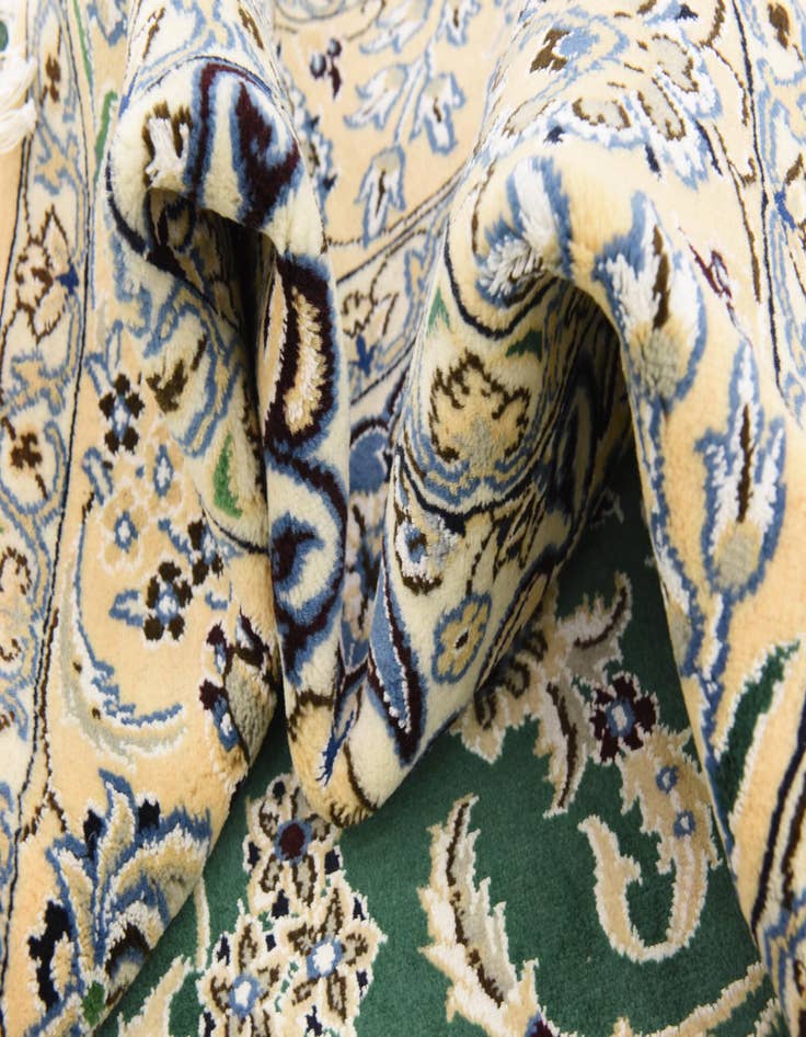 Detail image of  5' 2 x 8' 4  Hand Knotted Nain Persian Rug