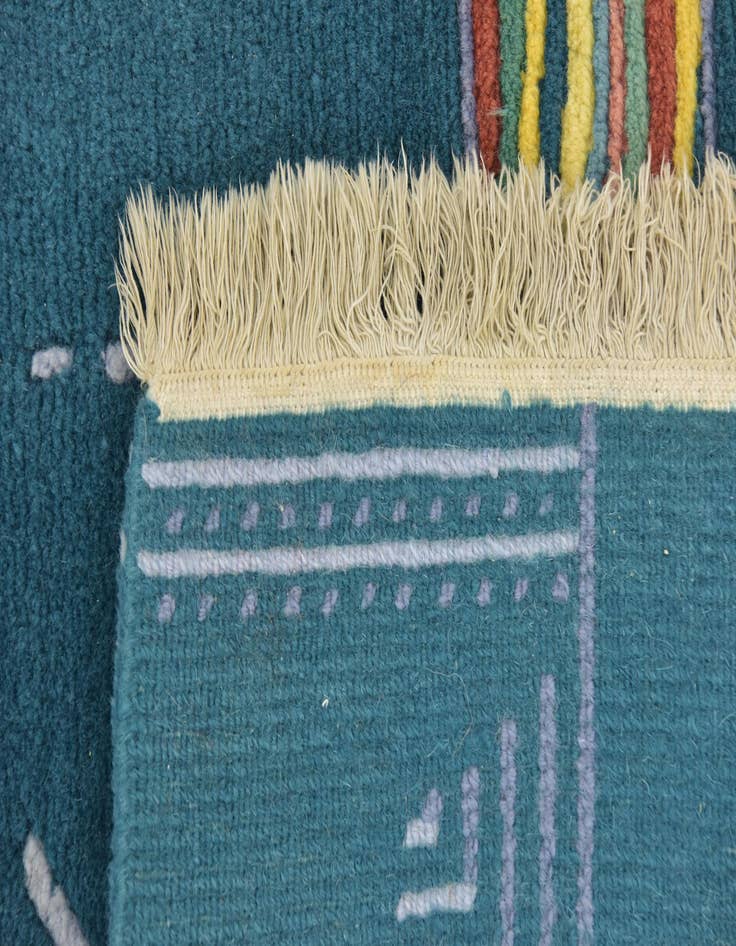 Detail image of  4' 7 x 6' 4  Hand Knotted Nepal Wool Rug