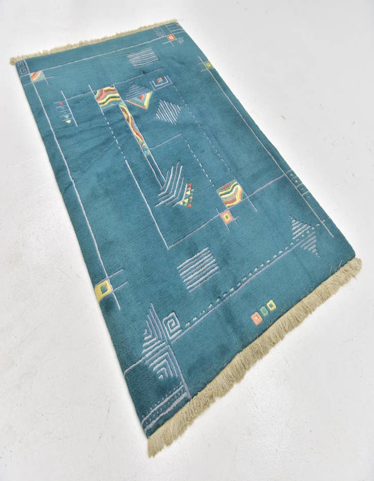 Detail image of  4' 7 x 6' 4  Hand Knotted Nepal Wool Rug