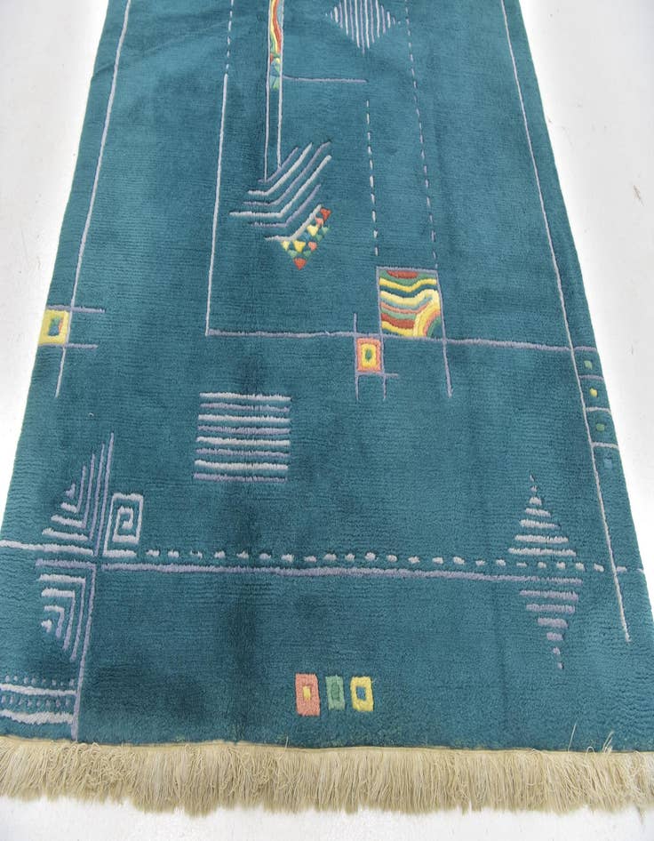 Detail image of  4' 7 x 6' 4  Hand Knotted Nepal Wool Rug