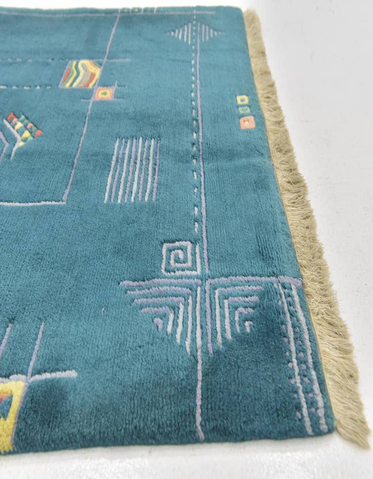 Detail image of  4' 7 x 6' 4  Hand Knotted Nepal Wool Rug