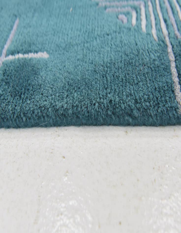 Detail image of  4' 7 x 6' 4  Hand Knotted Nepal Wool Rug