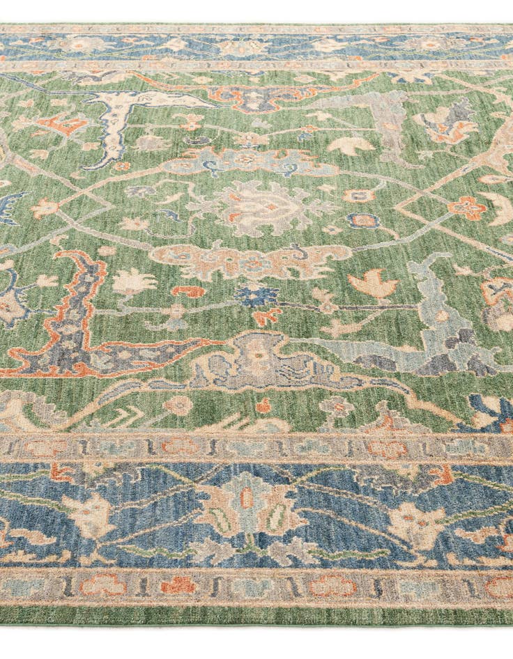 Detail image of  8' 1 x 9' 11  Hand Knotted Oushak Wool Rug