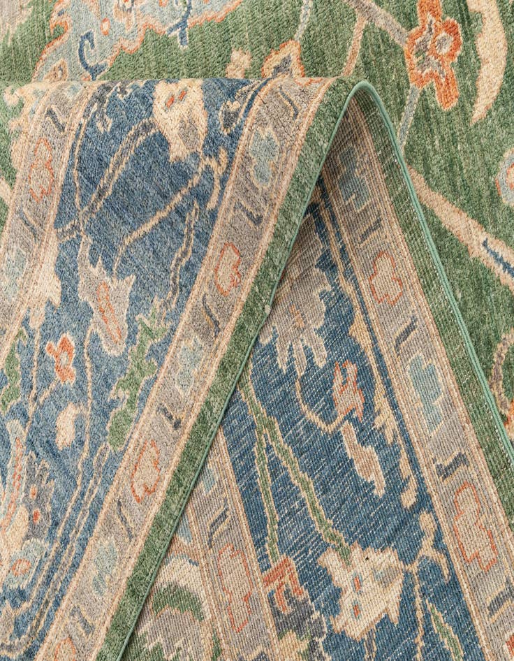 Detail image of  8' 1 x 9' 11  Hand Knotted Oushak Wool Rug