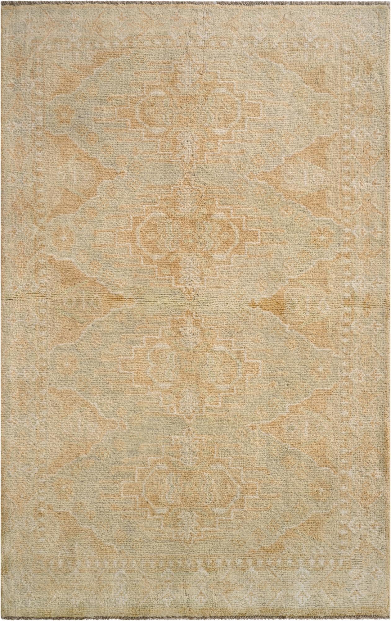  3' 9 x 5' 11  Hand Knotted Oushak Wool Rug