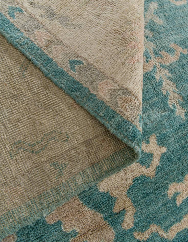 Detail image of 8' 2 x 9' 8 Hand Knotted Oushak Wool Rug