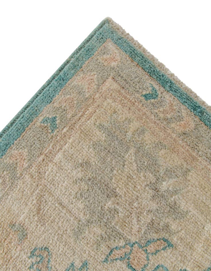 Detail image of 8' 2 x 9' 8 Hand Knotted Oushak Wool Rug