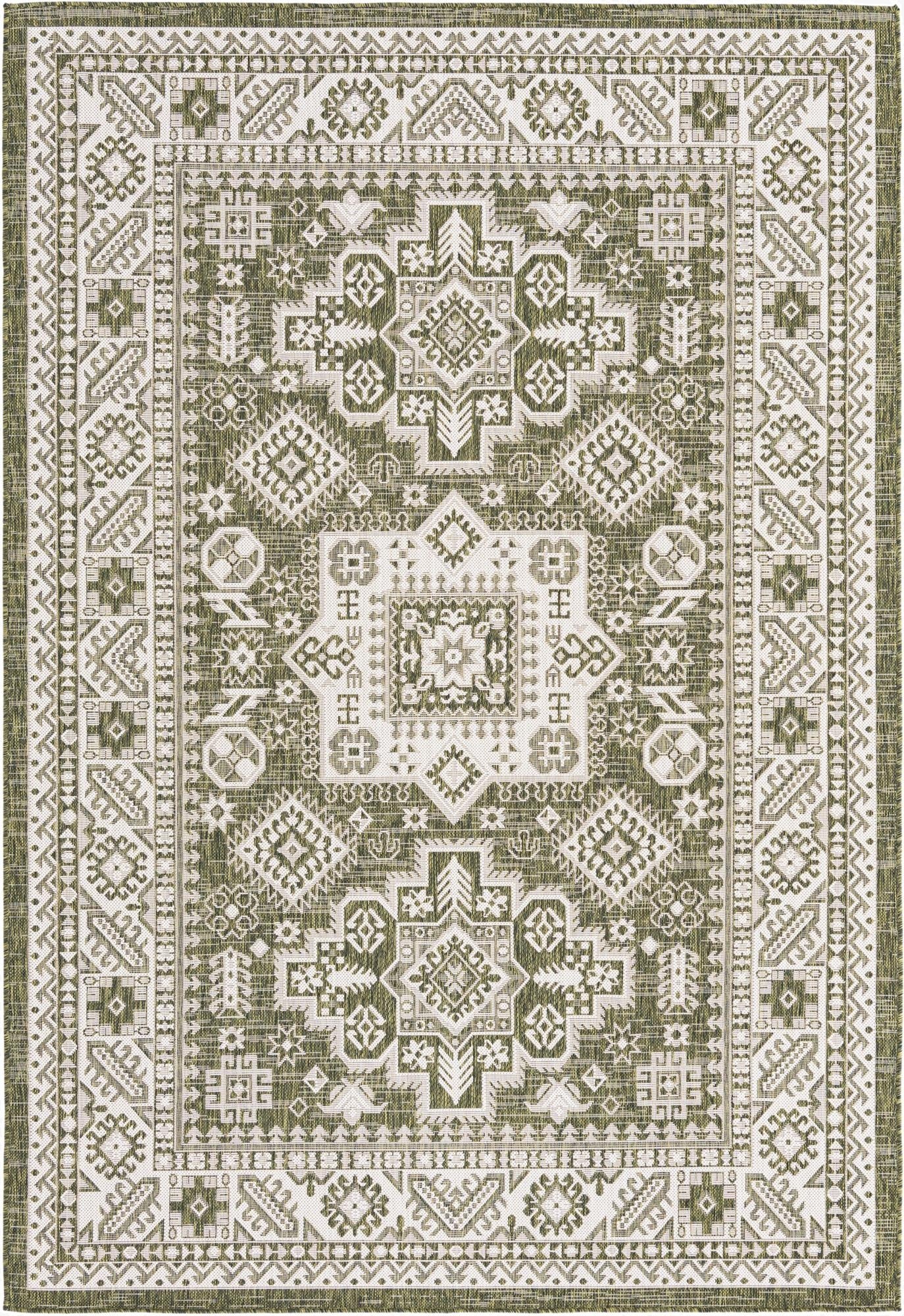  6' x 9'  Washable Aztec Indoor / Outdoor Rug