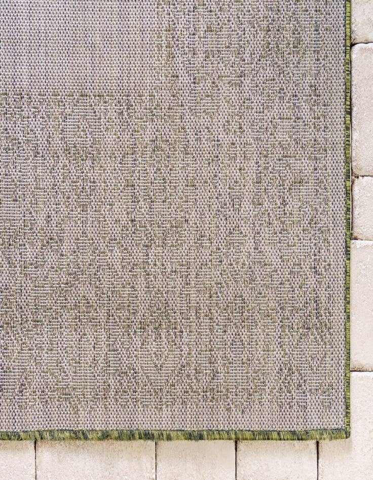 Detail image of  5' 3 x 8'  Washable Border Indoor / Outdoor Rug