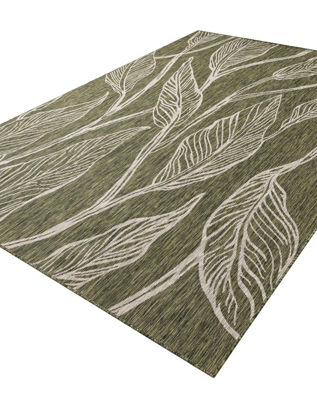 Green 7' 10 x 11' Botanical Indoor / Outdoor Rug | Rugs.com
