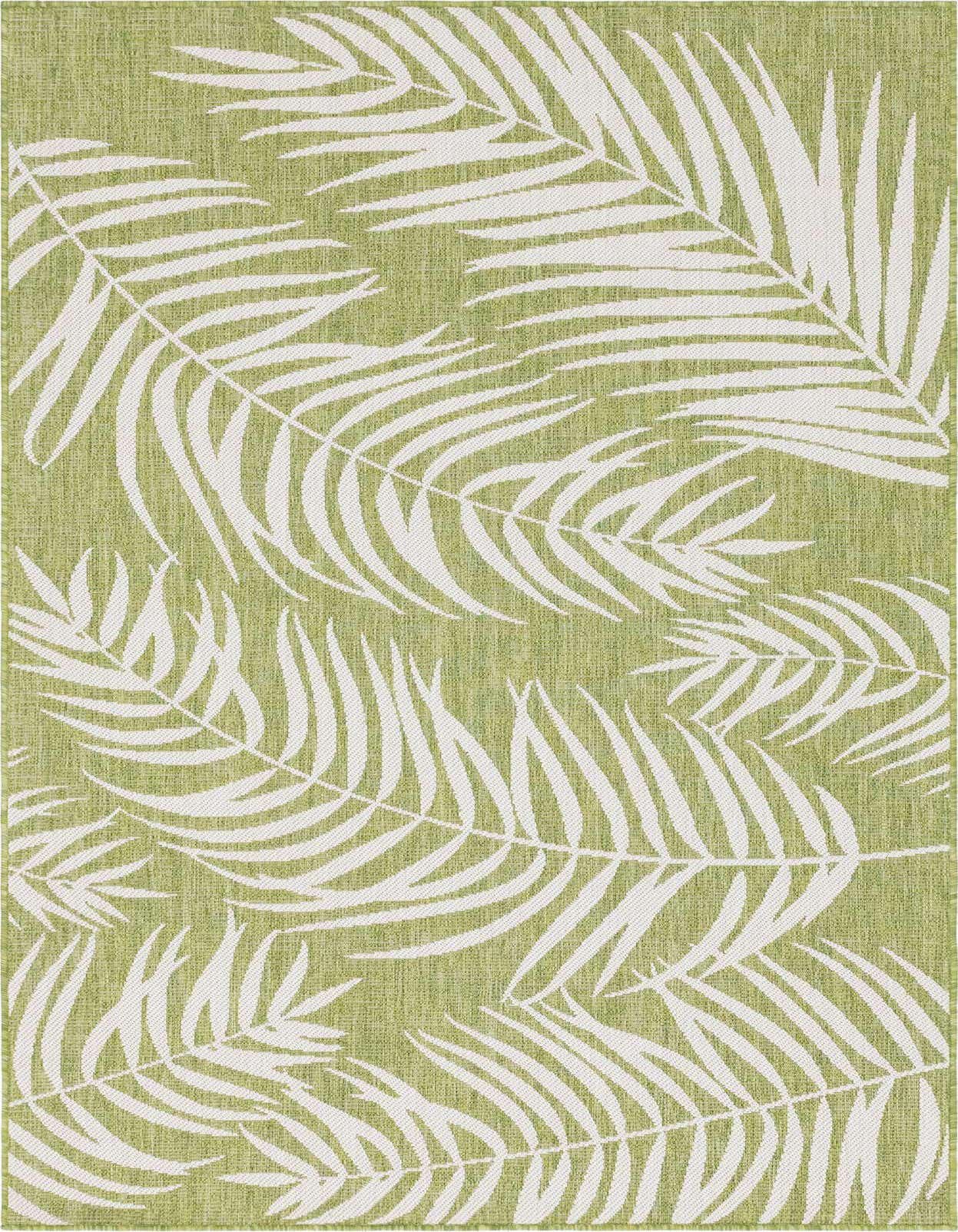 Primary image  Custom Green  Washable Botanical Indoor / Outdoor Rug
