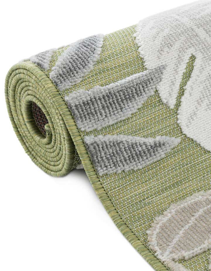 Green 5' 2 x 8' Botanical Indoor / Outdoor Rug | Rugs.com