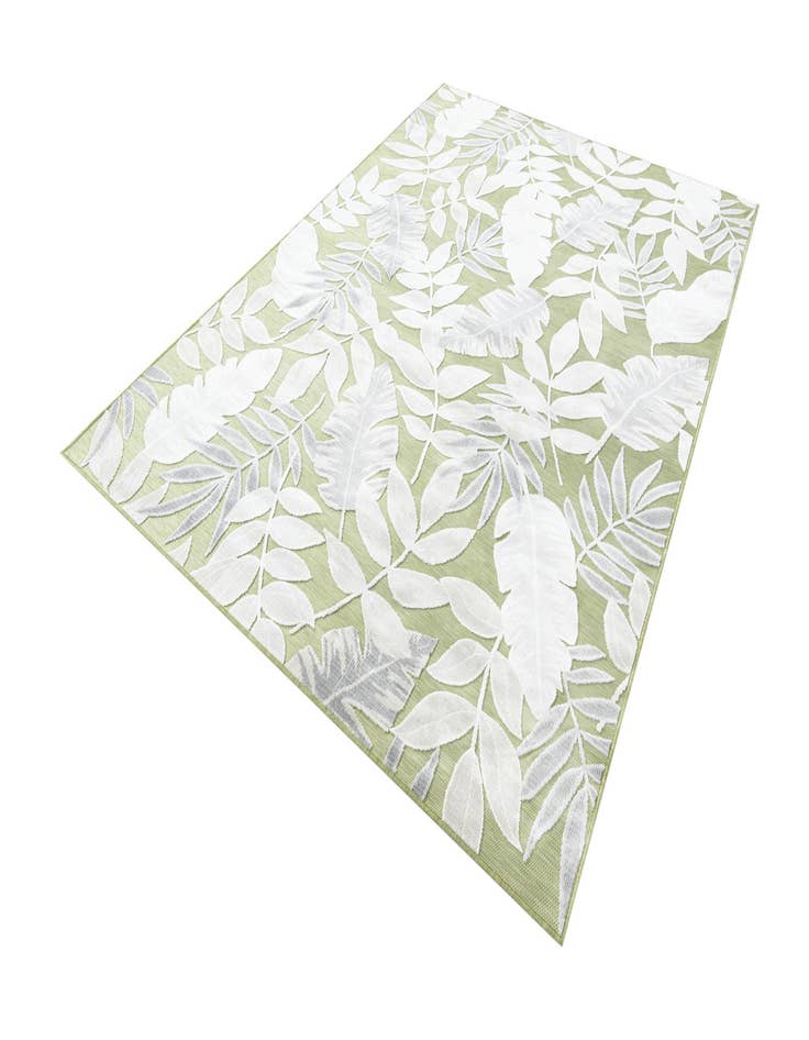 Detail image of  6' 4 x 9'  Washable Botanical Indoor / Outdoor Rug