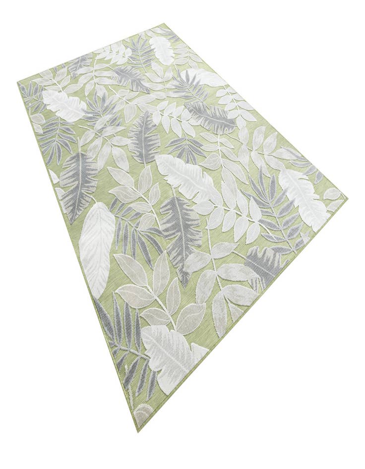 Detail image of  6' 4 x 9'  Washable Botanical Indoor / Outdoor Rug