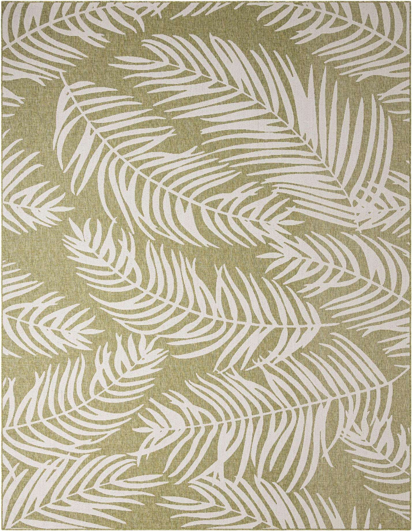 Primary image  10' x 14'  Washable Botanical Indoor / Outdoor Rug