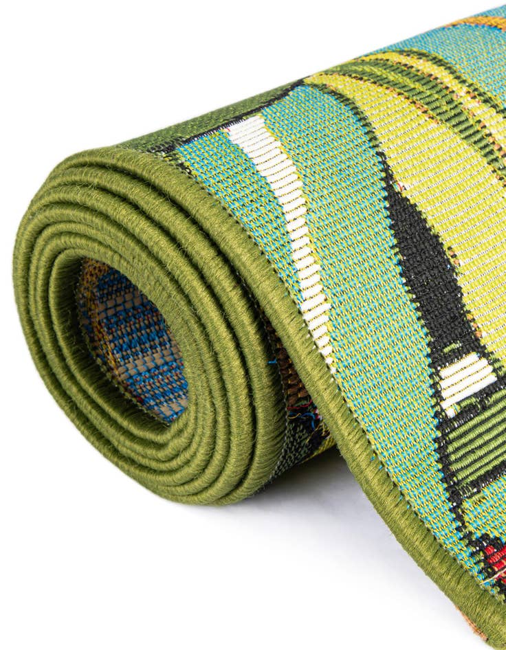 Detail image of  4' x 6'  Washable Botanical Indoor / Outdoor Rug