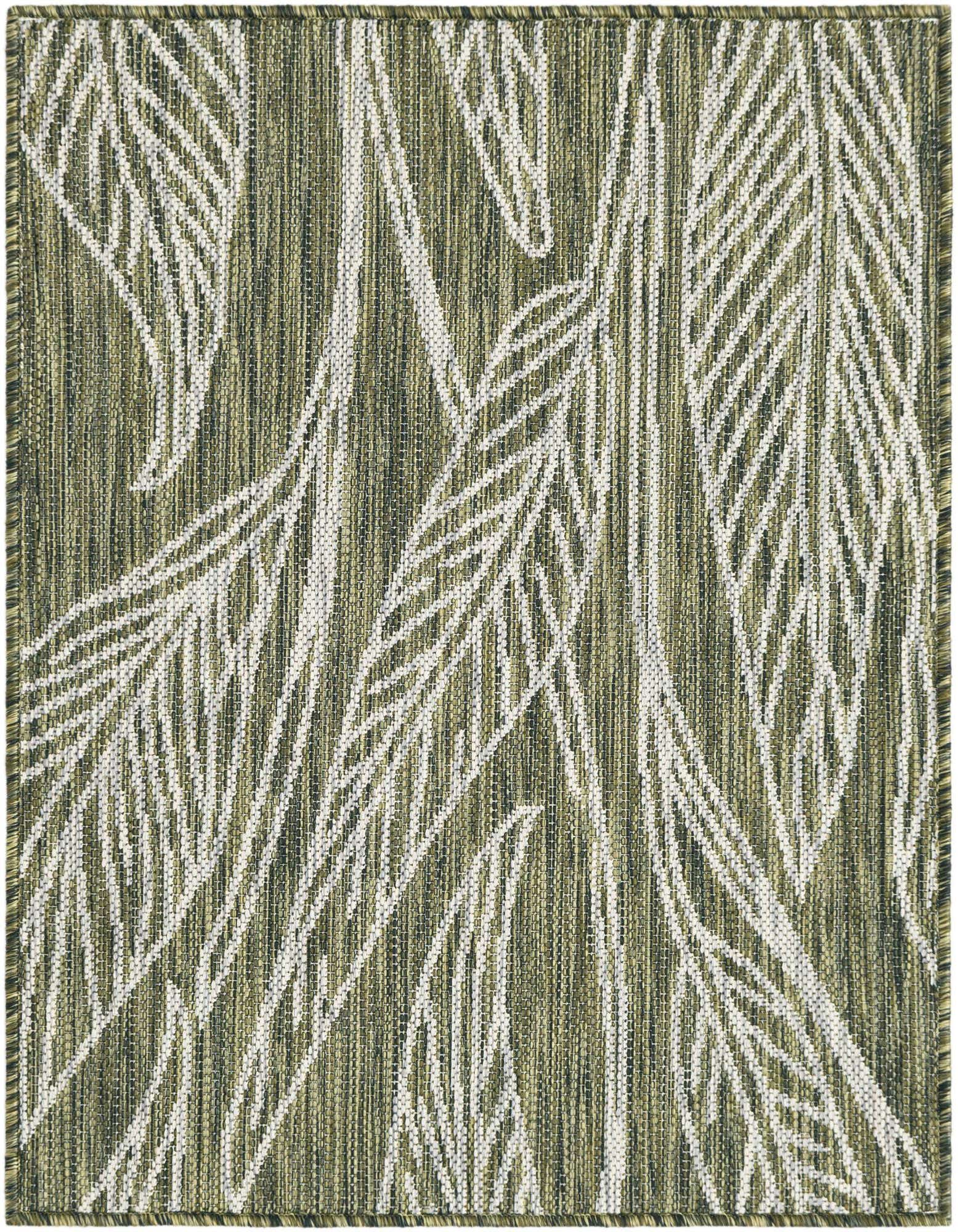 Primary image  2' 4 x 3'  Washable Botanical Indoor / Outdoor Rug