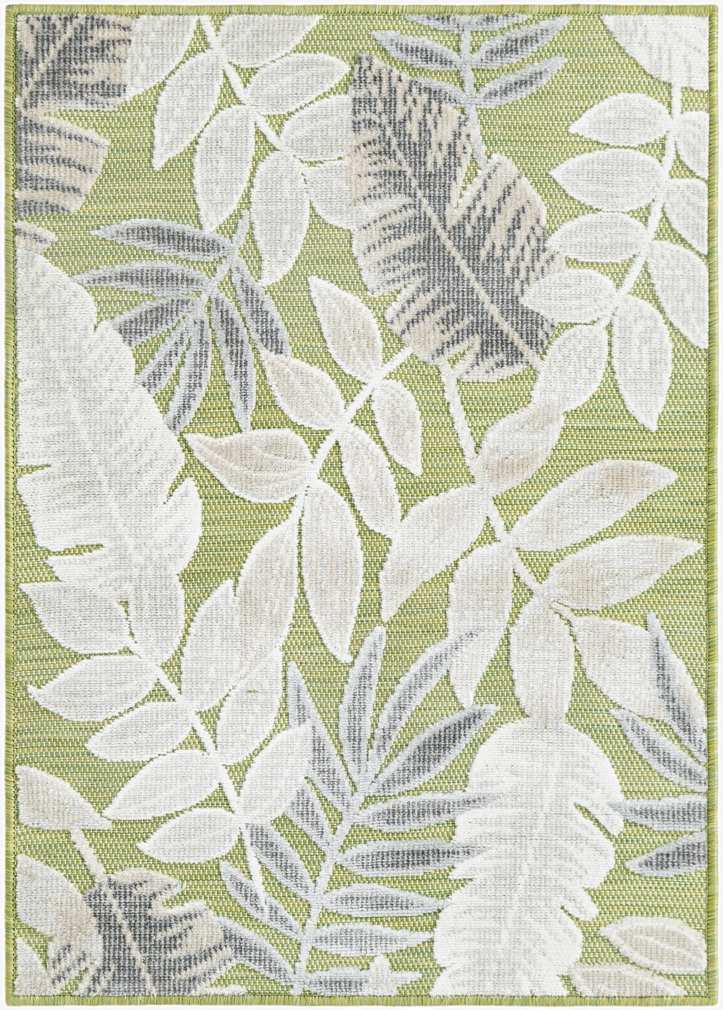  2' 2 x 3'  Washable Botanical Indoor / Outdoor Rug