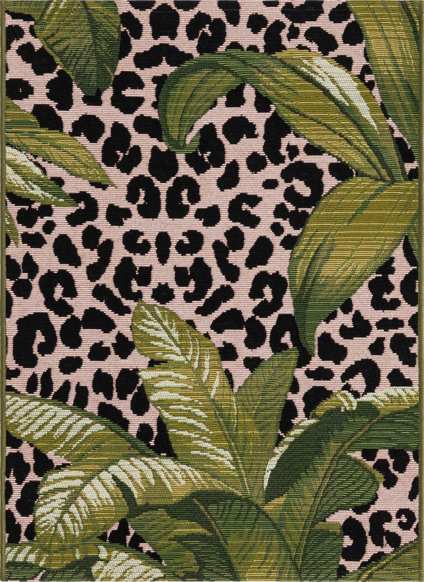  2' x 3'  Washable Botanical Indoor / Outdoor Rug