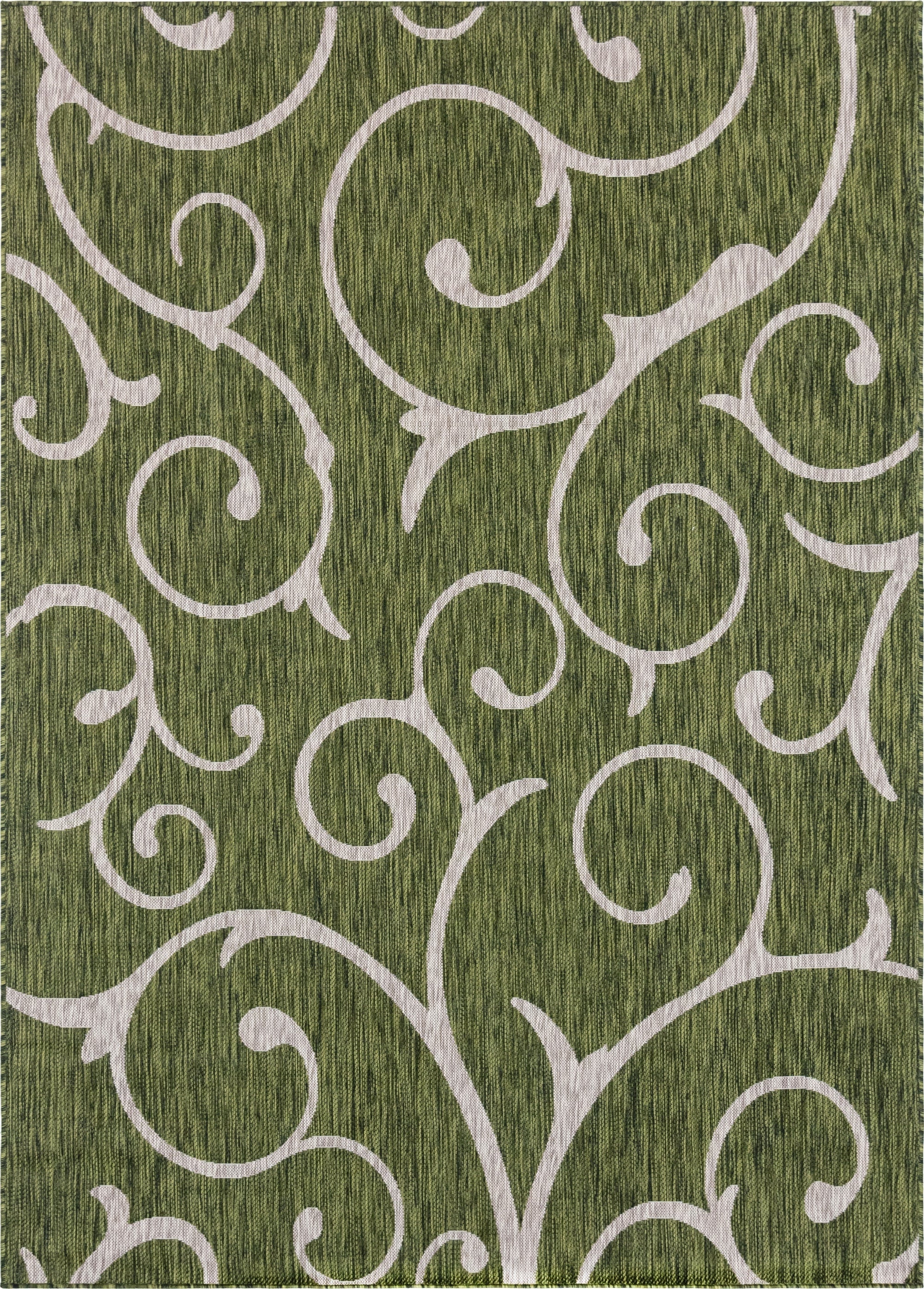  7' x 10'  Washable Botanical Indoor / Outdoor Rug