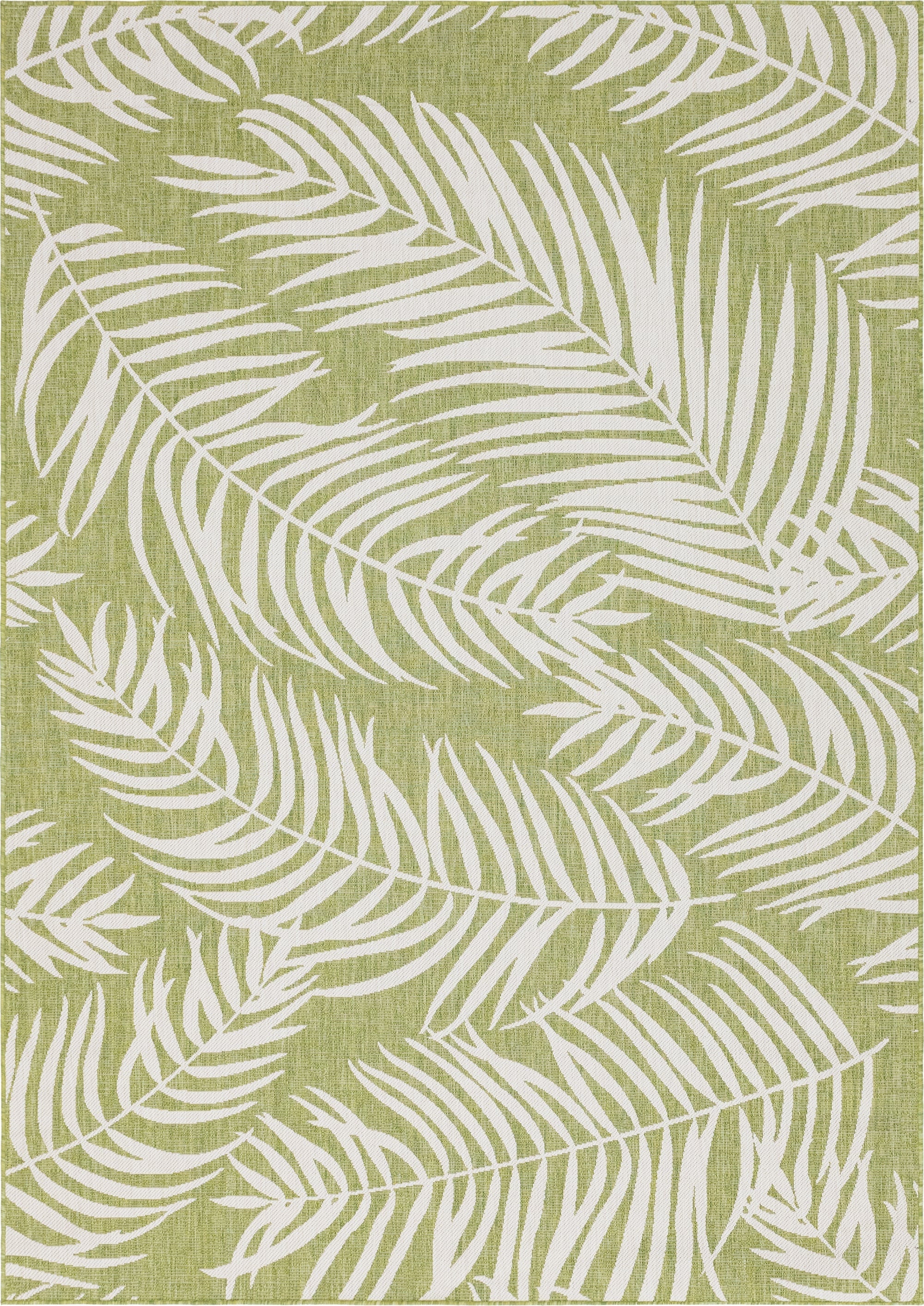  7' 10 x 11'  Washable Botanical Indoor / Outdoor Rug