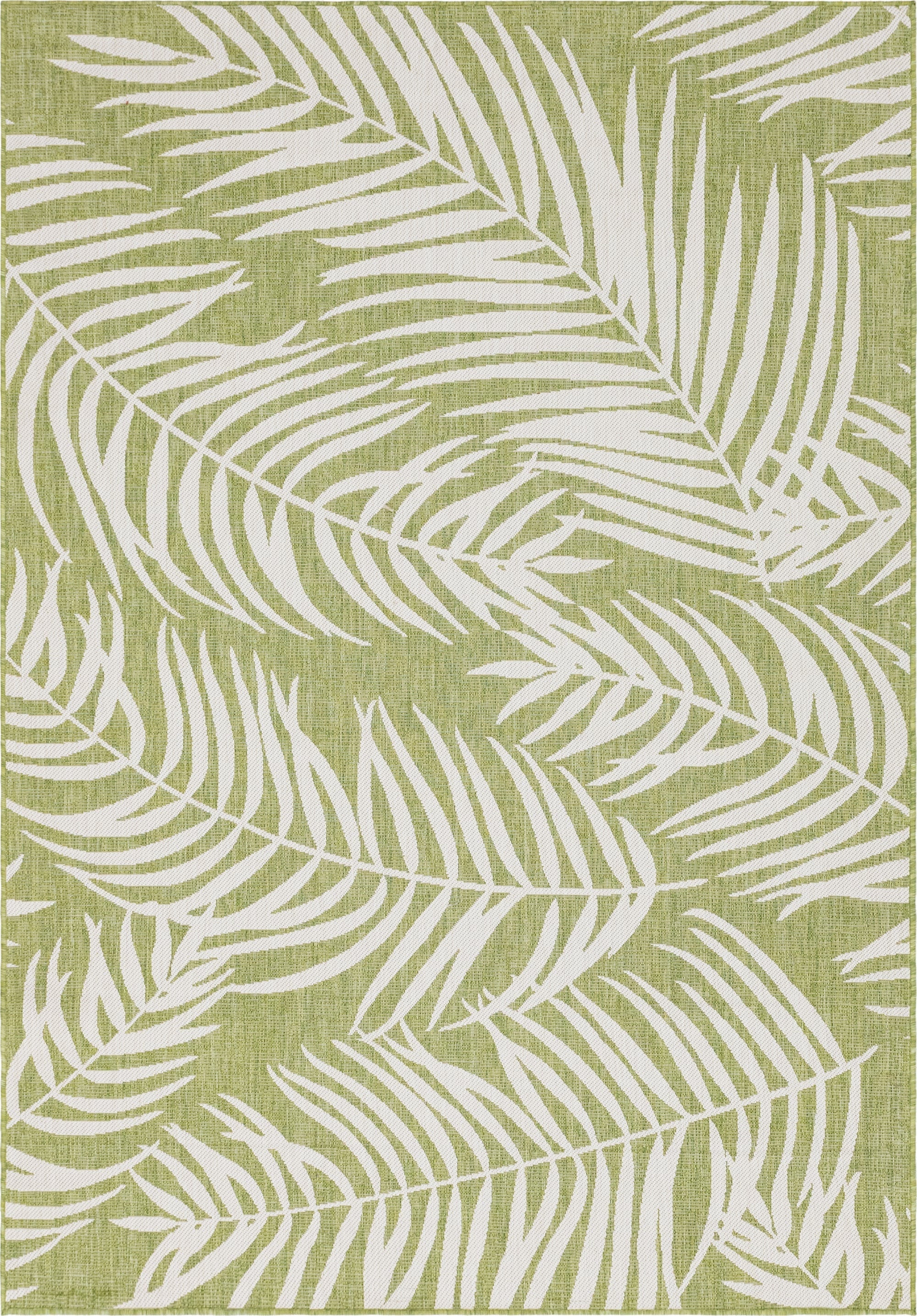  7' x 10'  Washable Botanical Indoor / Outdoor Rug