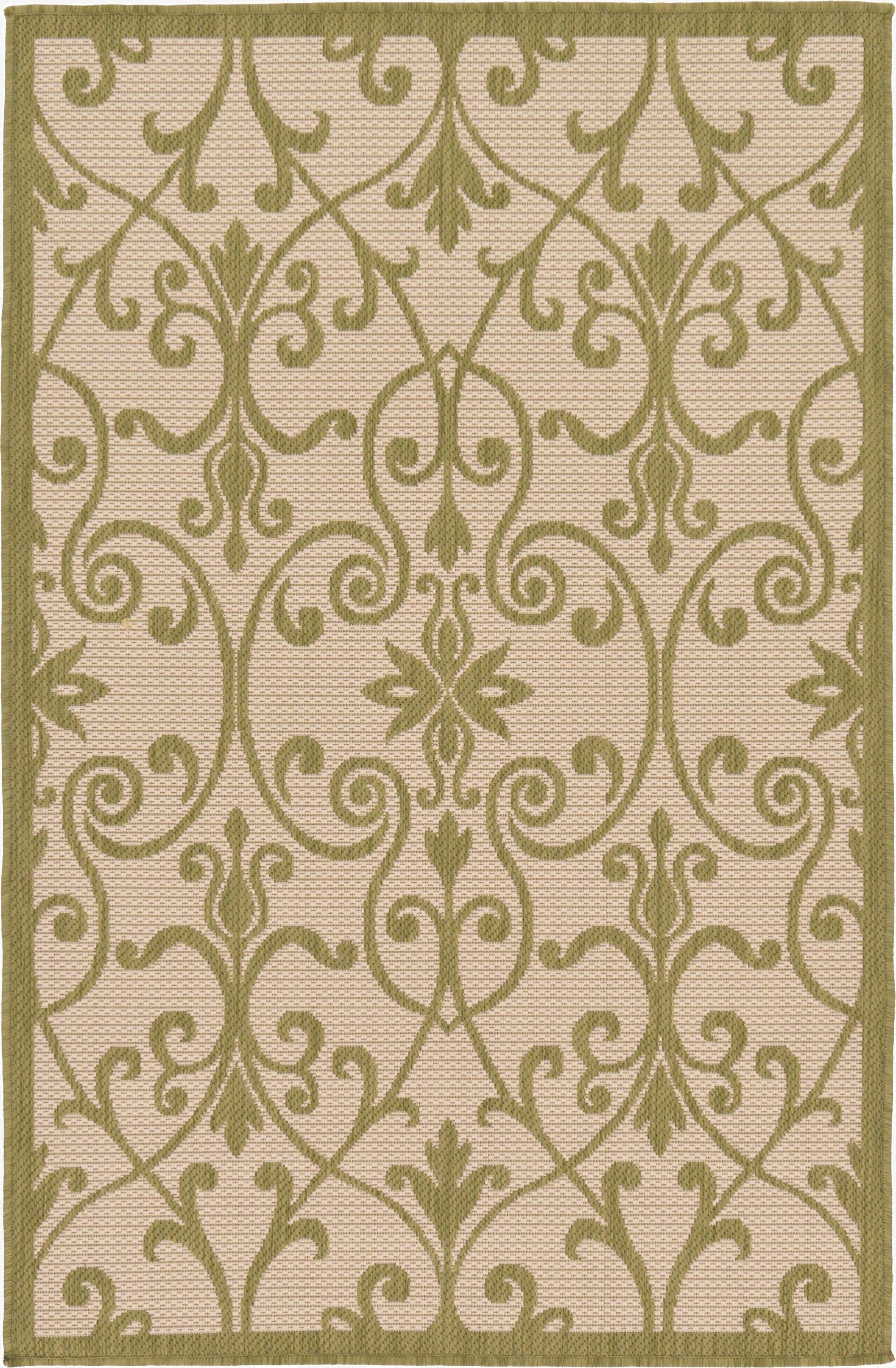  3' 3 x 5'  Washable Botanical Indoor / Outdoor Rug