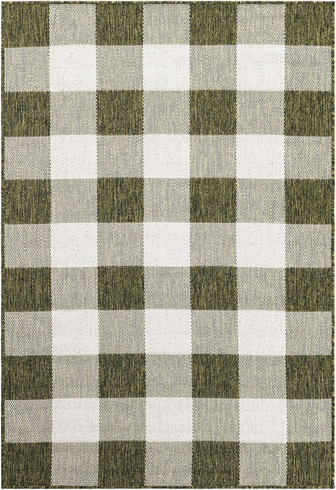  4' x 6'  Washable Checkered Indoor / Outdoor Rug