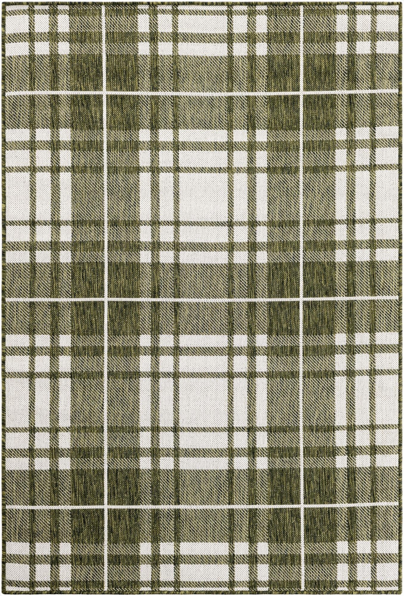  4' x 6'  Washable Checkered Indoor / Outdoor Rug