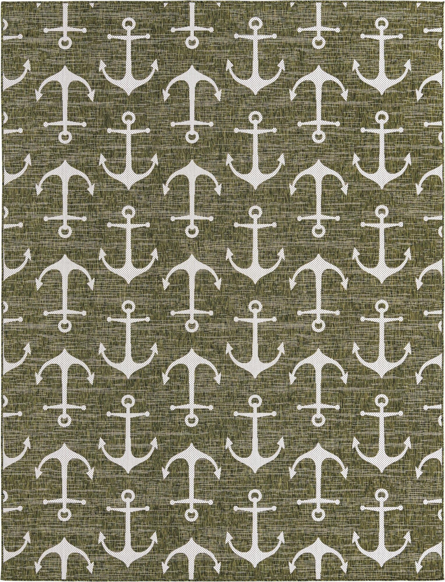  9' x 12'  Washable Coastal Indoor / Outdoor Rug