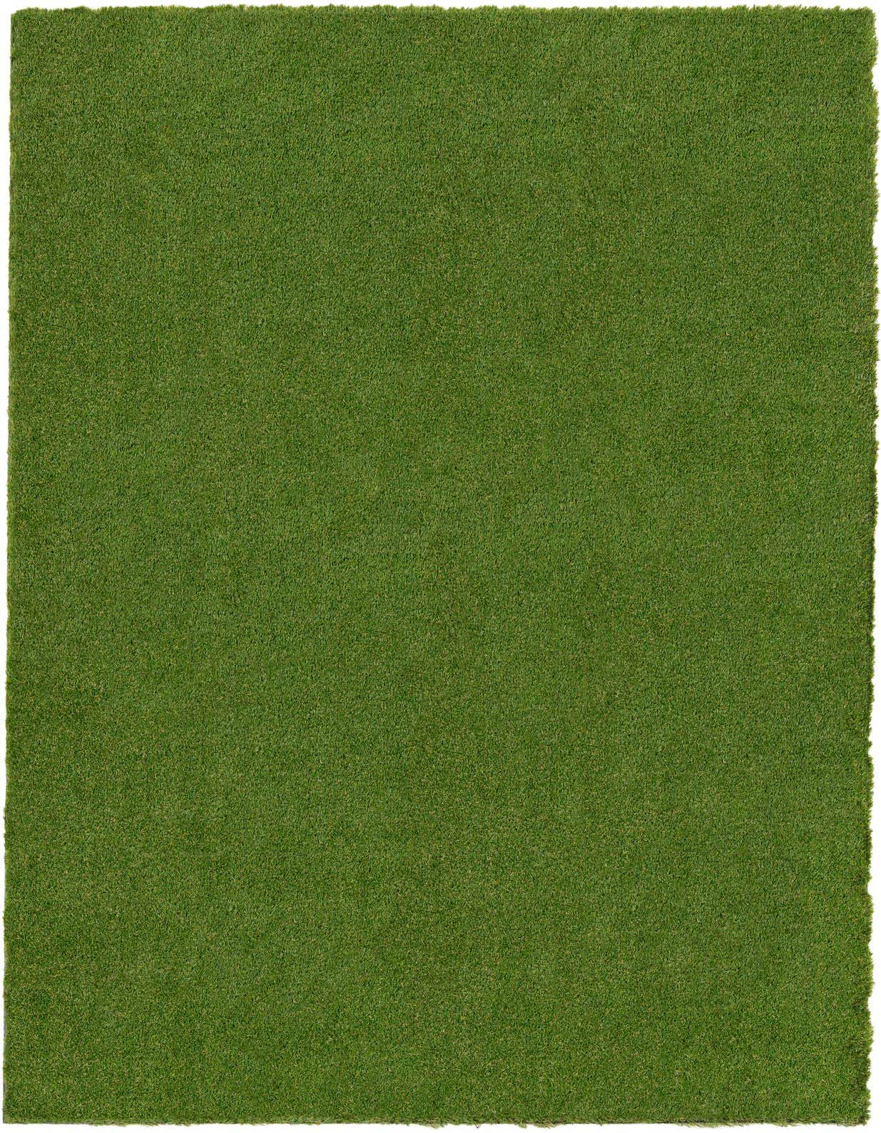 A 10x16 rectangular green artificial grass rug with a medium pile, suitable for indoor or outdoor use.